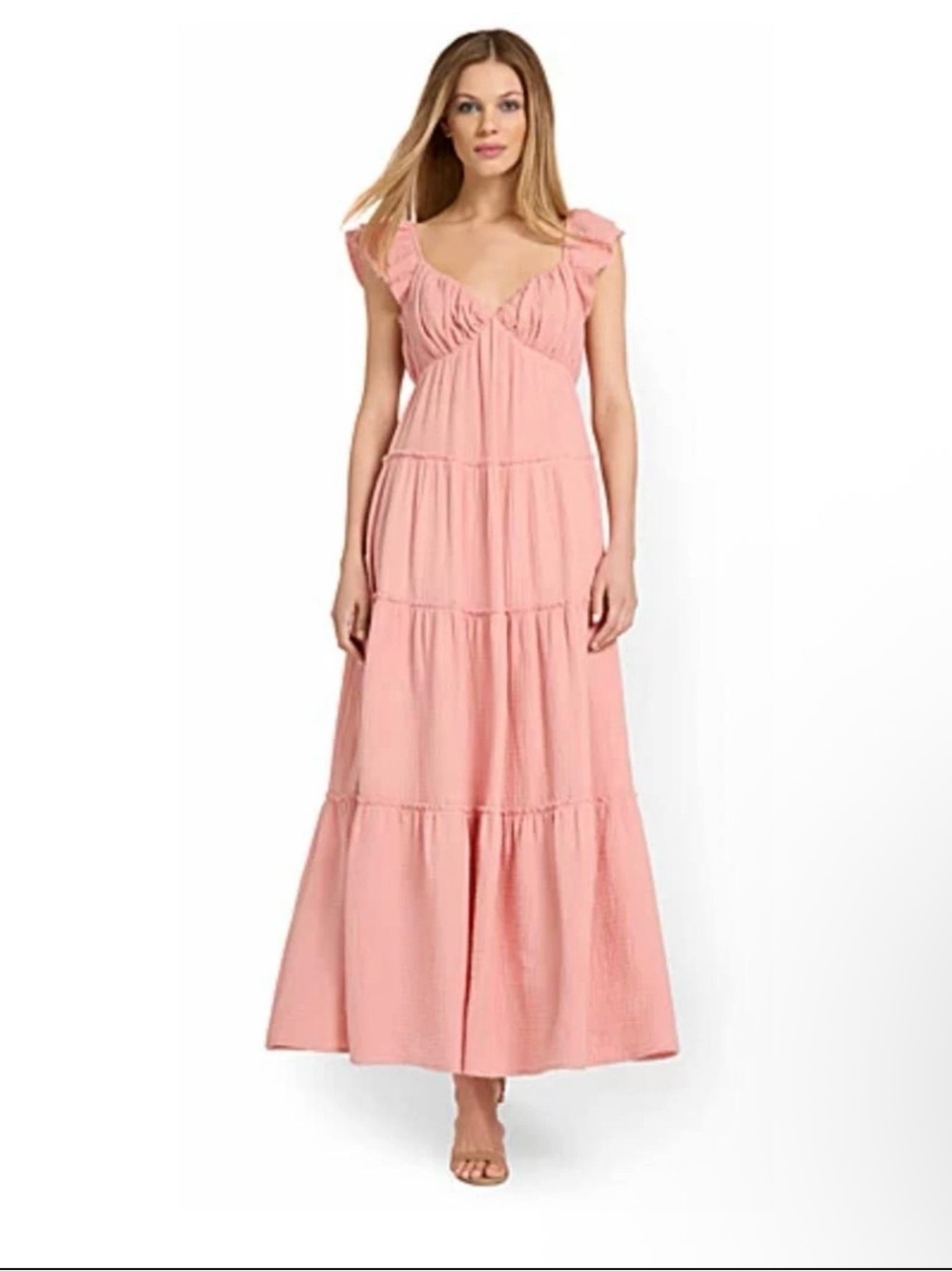 FREE THE ROSES SWEETHEART LIGHT PINK MAXI DRESS! NWT!